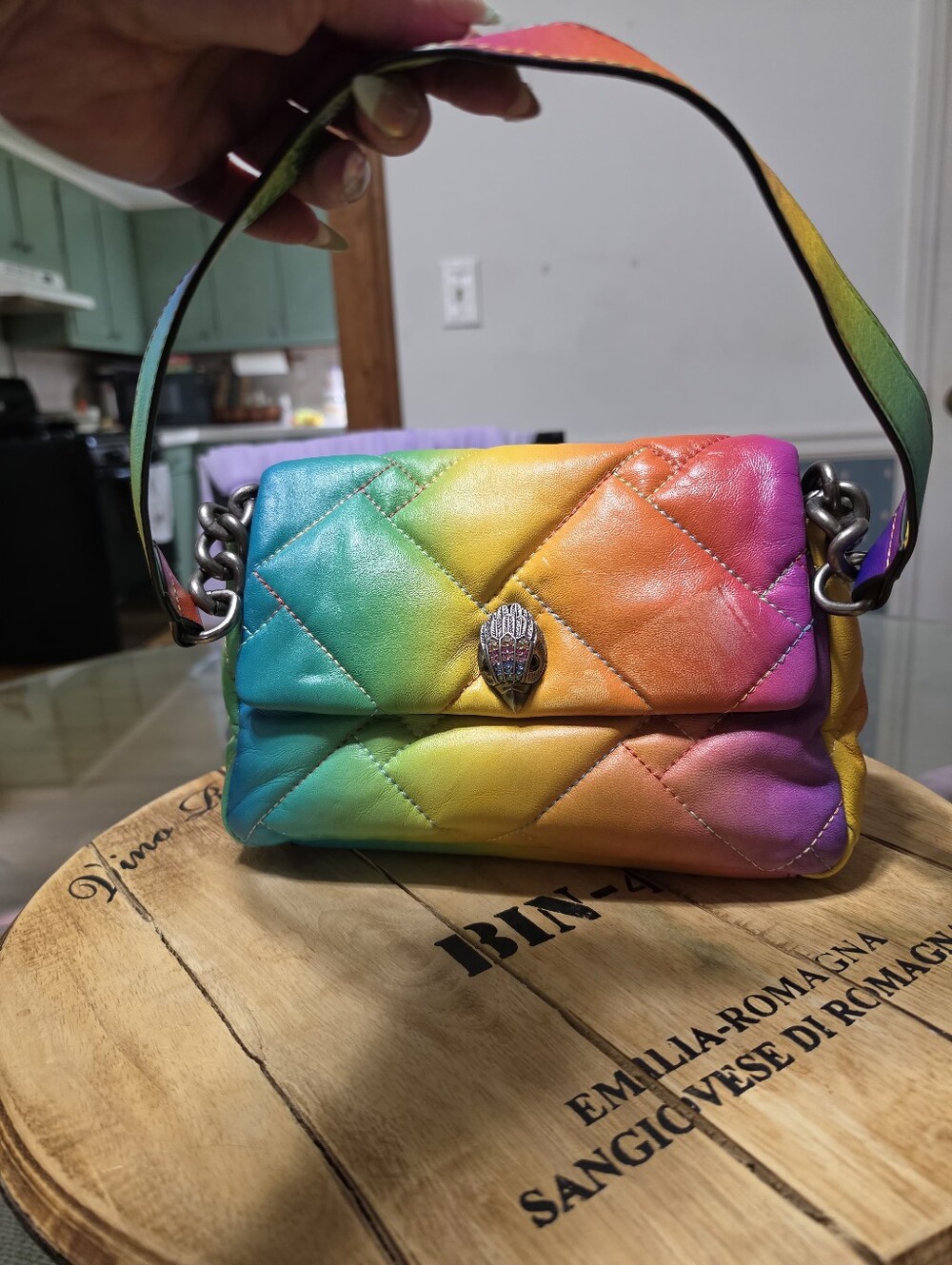 Kurt Geiger Kensington Rainbow Quilted Leather Sho